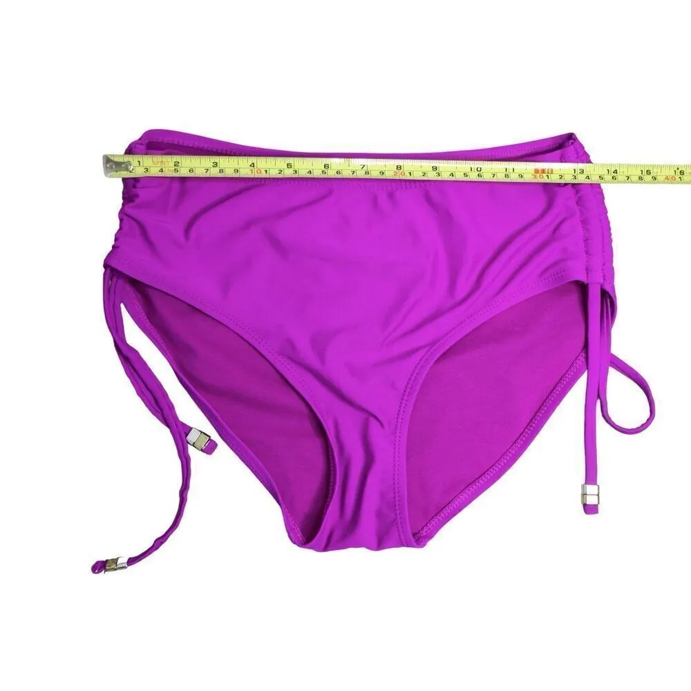 Catalina  Orchid‎ Burst Drawstring Sides Swim Hipster Bottom sz MEDIUM (8-10) - Image 6