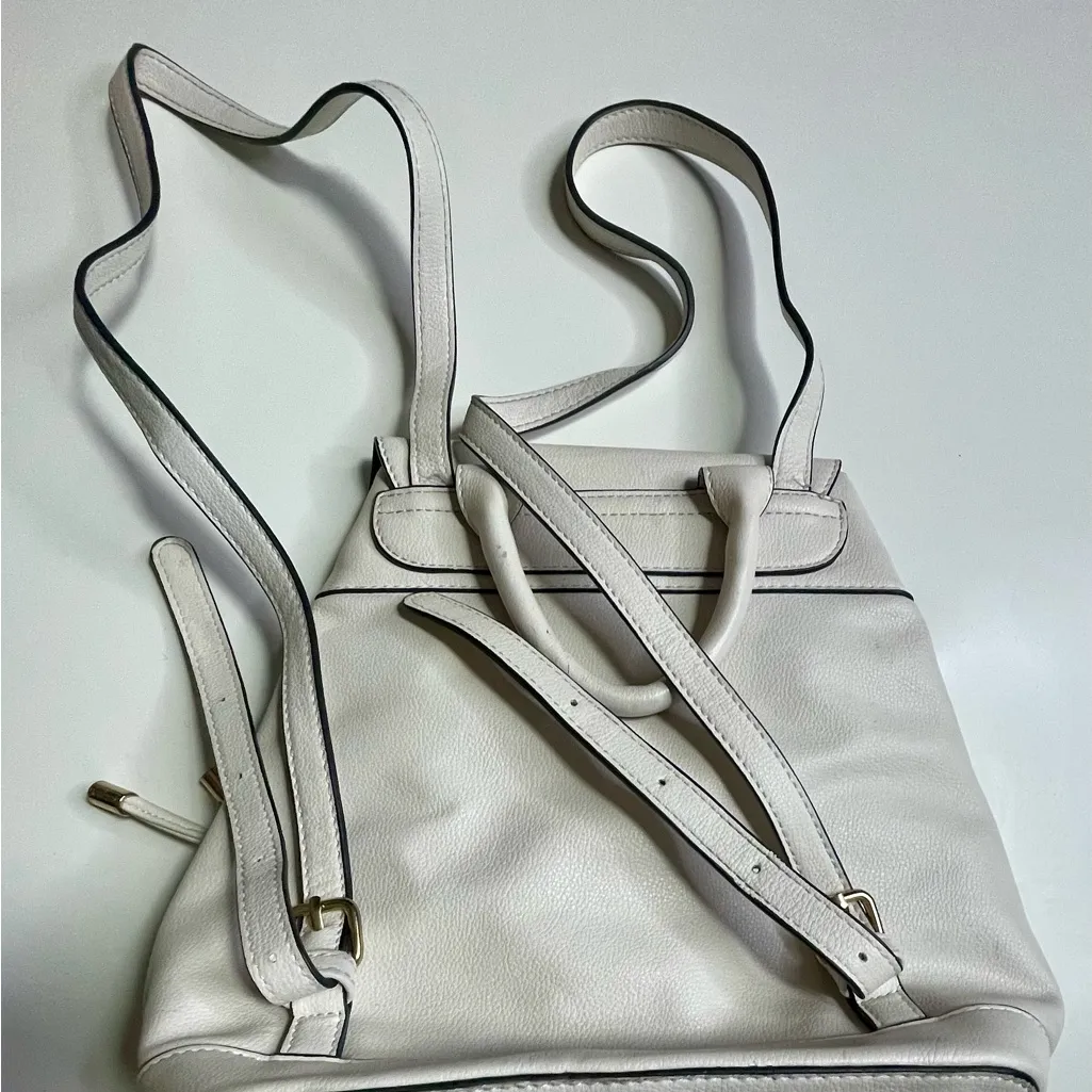 Forever‎ 21 Cream Leather Backpack - Image 2