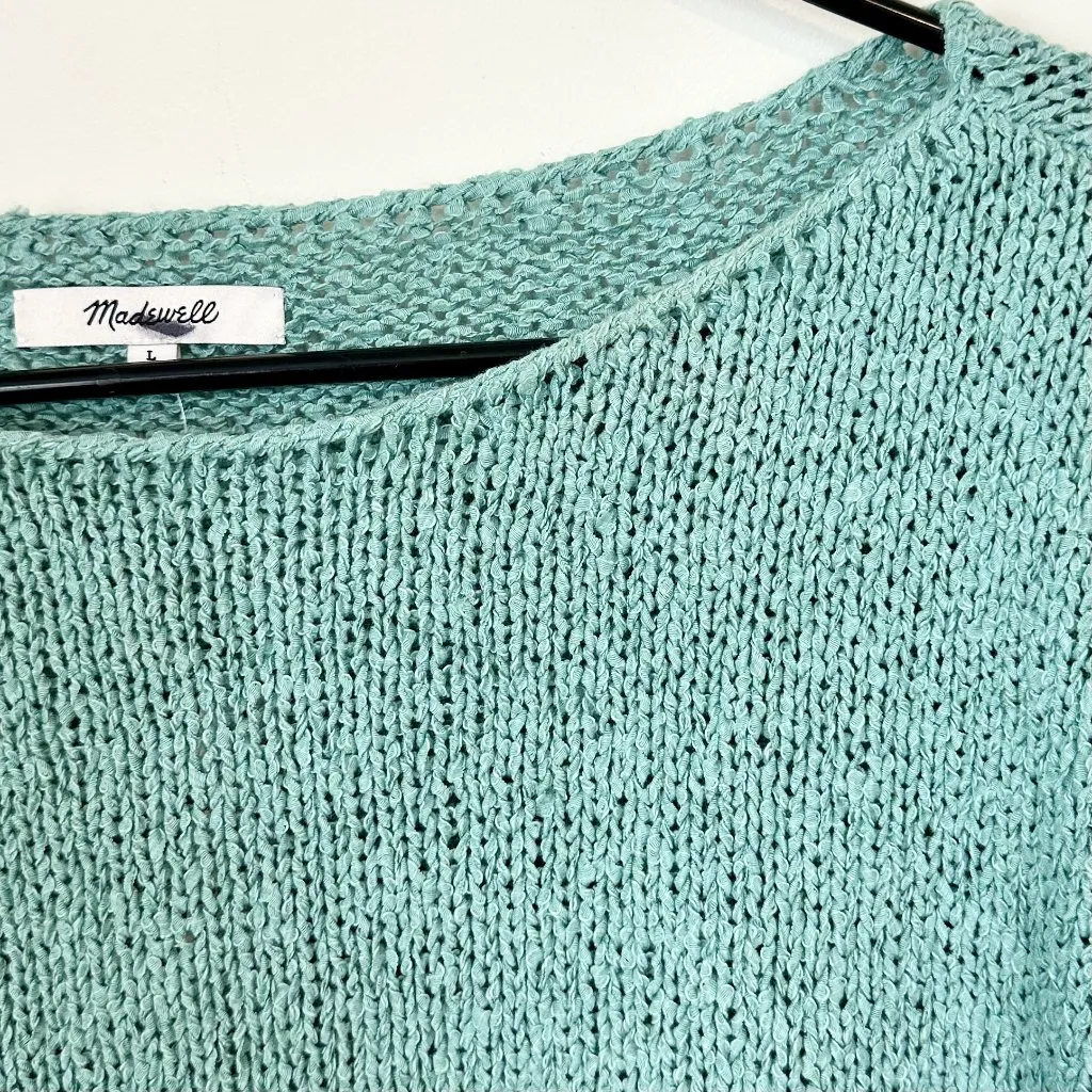 NWT Madewell Boatneck Pullover Knit Sweater in Wave Crest - Size: Large - Image 3