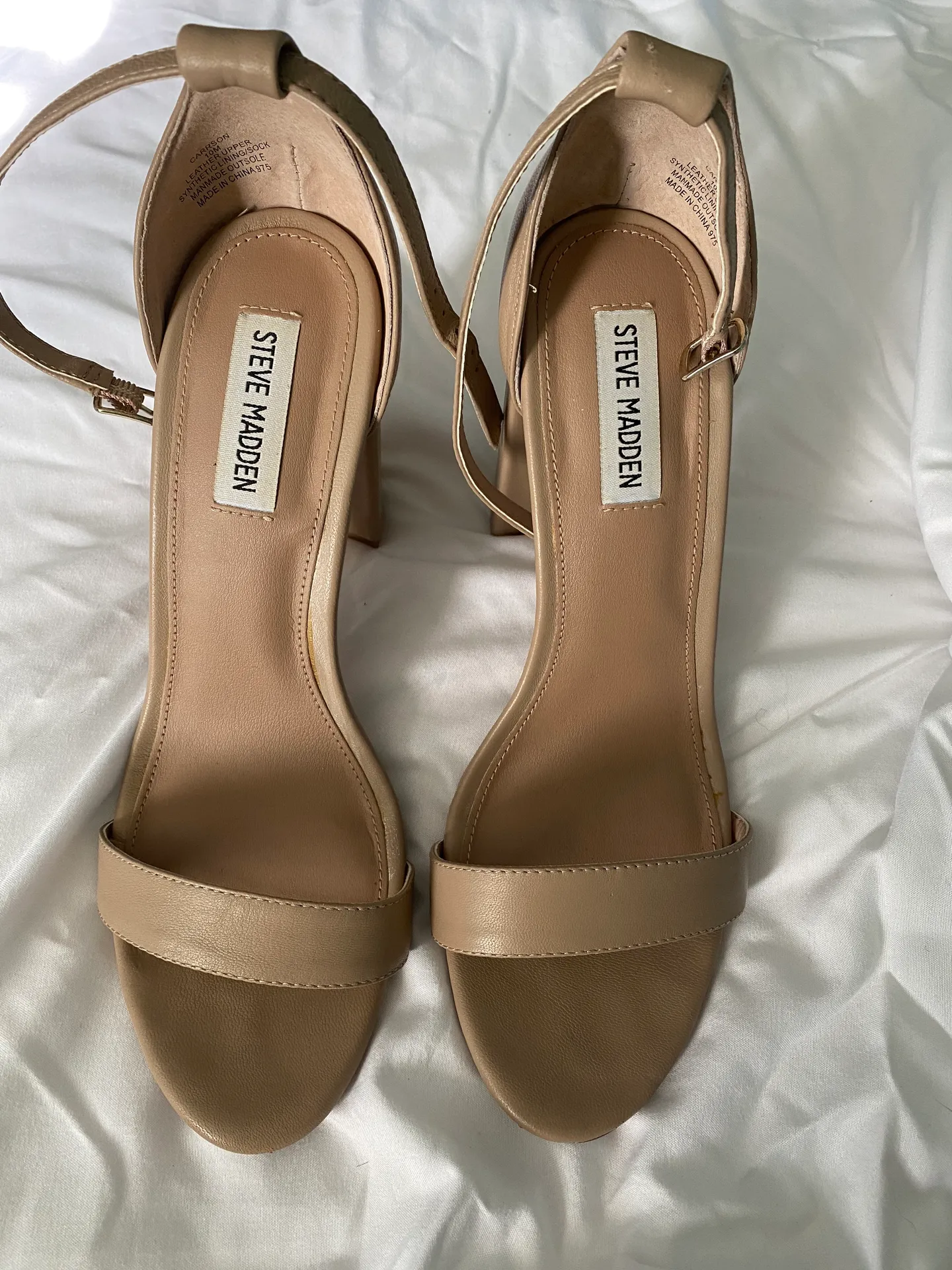 Steve Madden Carrson Blush Leather Block Heel - Image 3