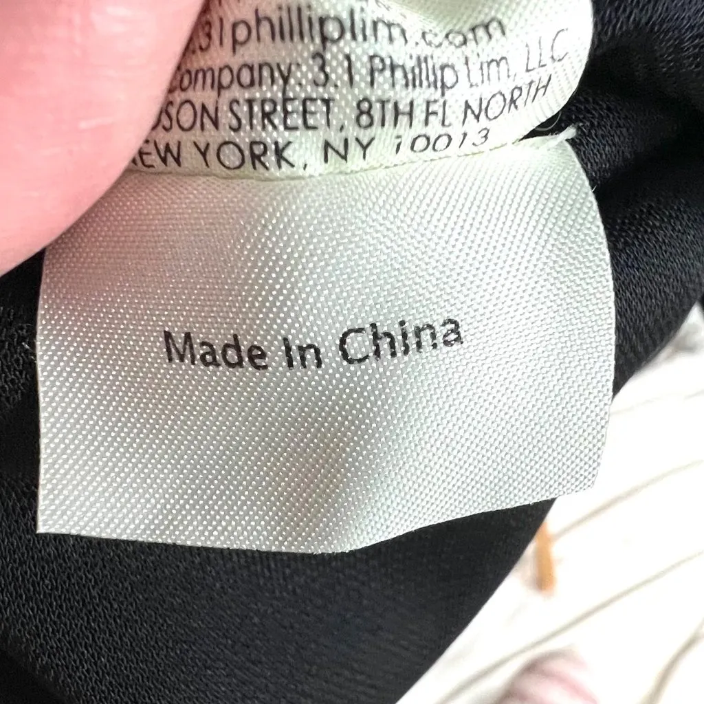 3.1 Phillip Lim Black Asymmetrical Drape Satin Mini Dress Size 6 Quiet Luxury - Image 11