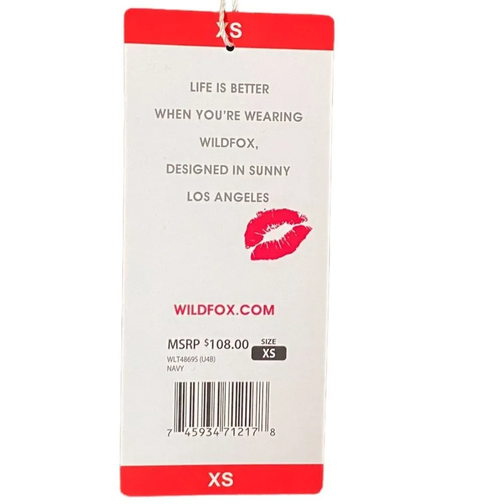 NWT ~ WILDFOX Ladies "SOCIAL" Sweatshirt ~ Navy Blue ~ Size XS ~ BRAND NEW! - Image 6