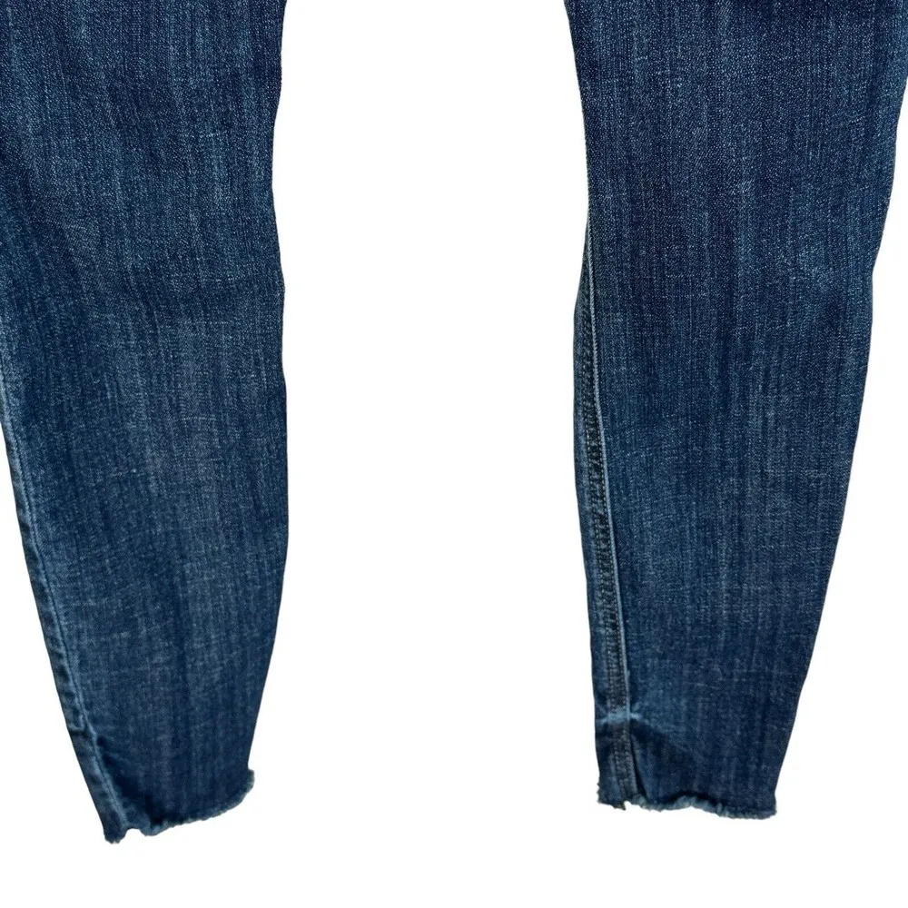 Eunina JRS SZ 1 Jude Skinny Ankle Jeans Mid-Rise Distressed Stretch Frayed Blue - Image 7