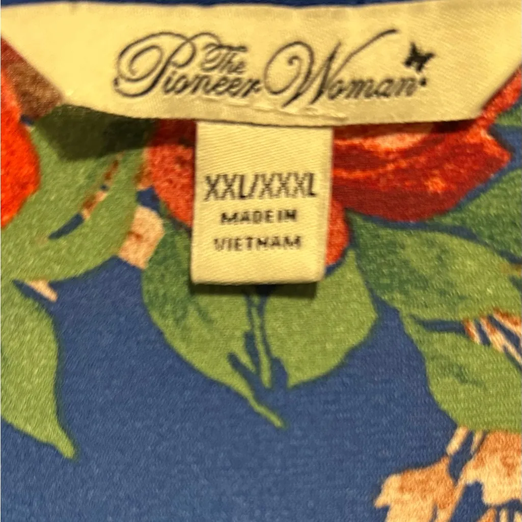 The Pioneer Woman Floral Blue Kimono Robe XXL - Image 7
