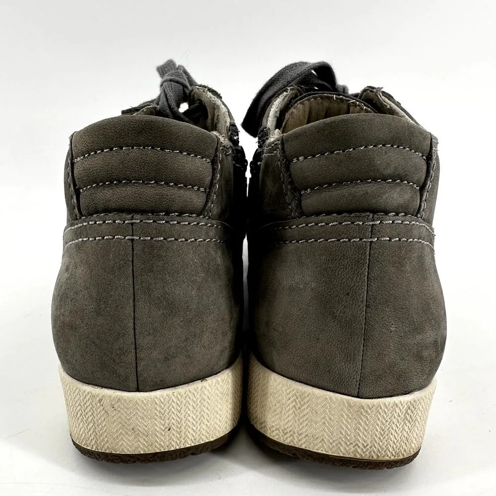 Dansko Onyx Slate Sneakers Nubuck Leather Biodewix NZYM Lace up Mid Top 7 - Image 5