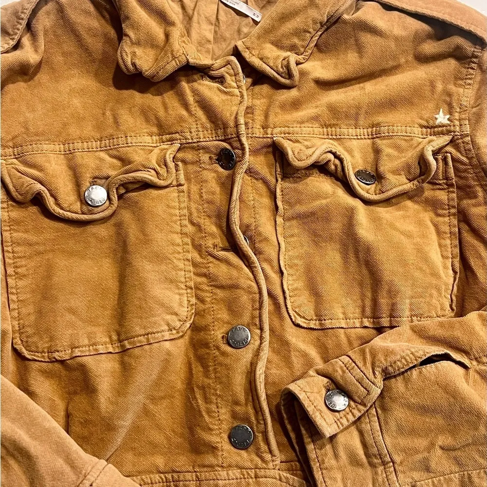 Free People Evelyn Corduroy Marigold‎ Moto Jacket Medium - Image 6