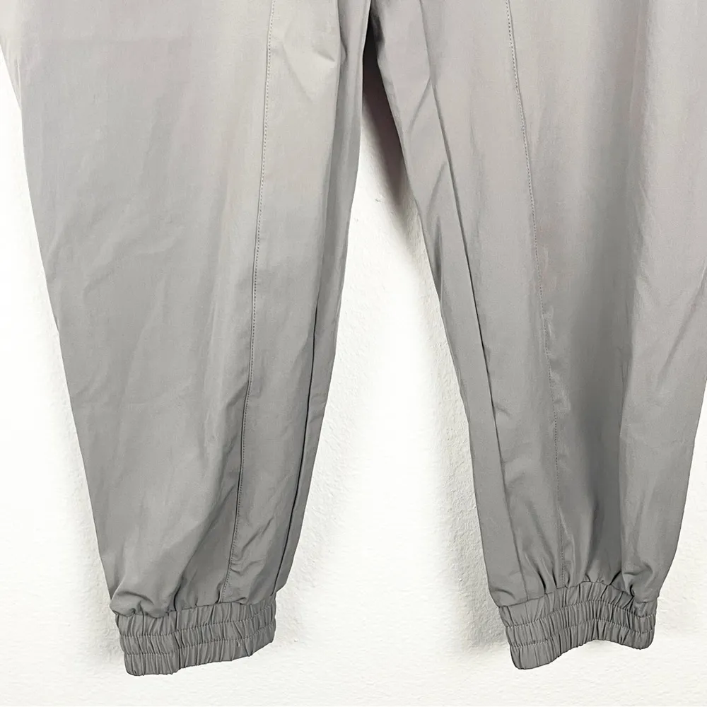 HALARA Gray Nylon Elastic Pull On Waist High Rise Joggers, Size Small - Image 7