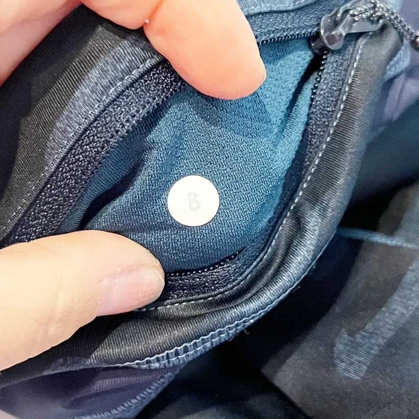 Lululemon Mid Rise Run Inspire Crop Camo Leggings Blue 8 - Image 3