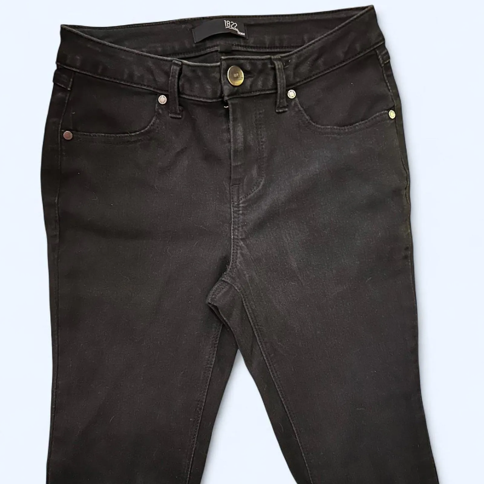 1822 vintage Y2K black flare jeans with a high rise Size 6 - Image 2