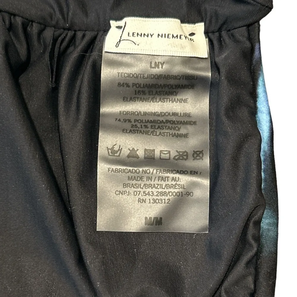 Luxury Lenny Niemeyer Bikini set. Bottom LG top M. Blue swirl design. Size undefined - Image 6