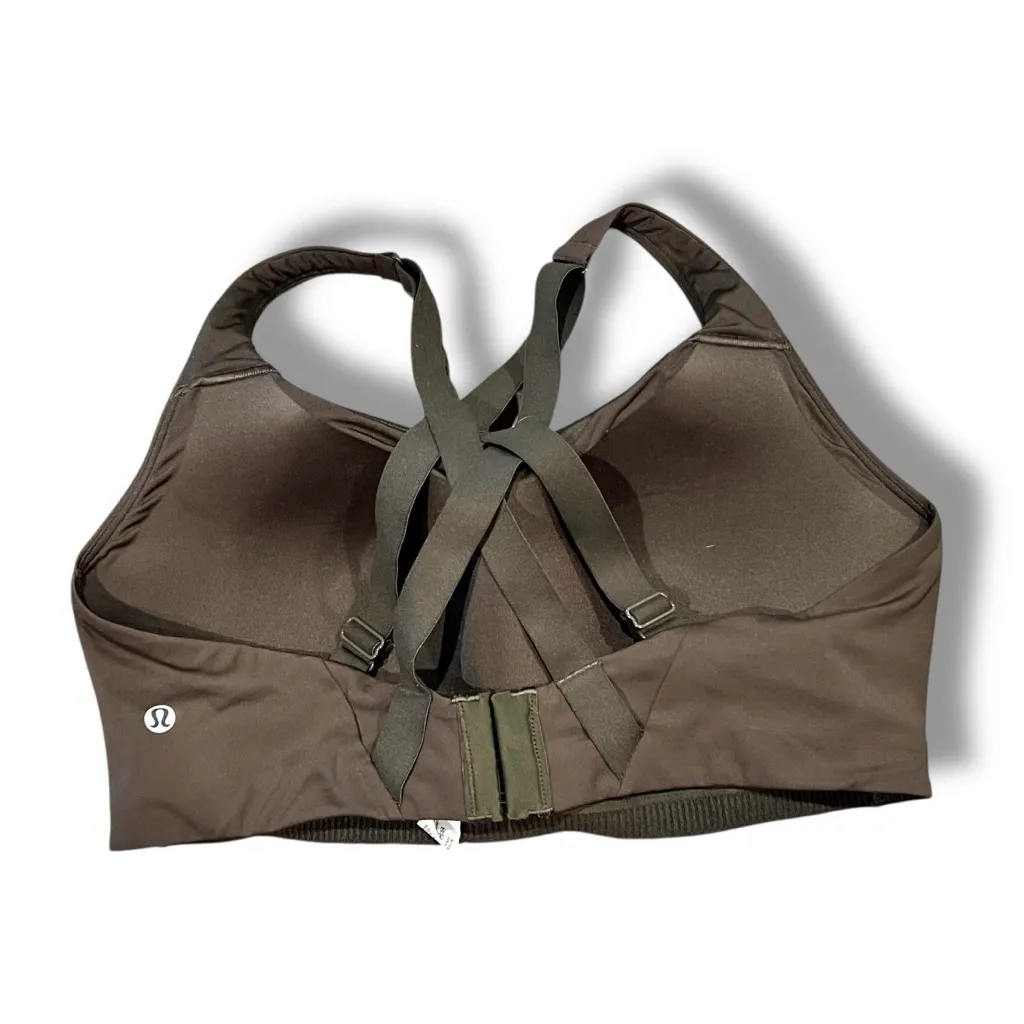 Lululemon Energy Bra Size 38D Cup Olive Green Gym Workout Running Exercise Lift - Image 3