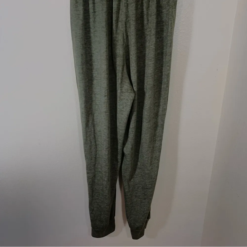 Allison Britney Olive Green Casual Jumpsuit Relaxed Fit and Elastic Waist Size S - Image 7