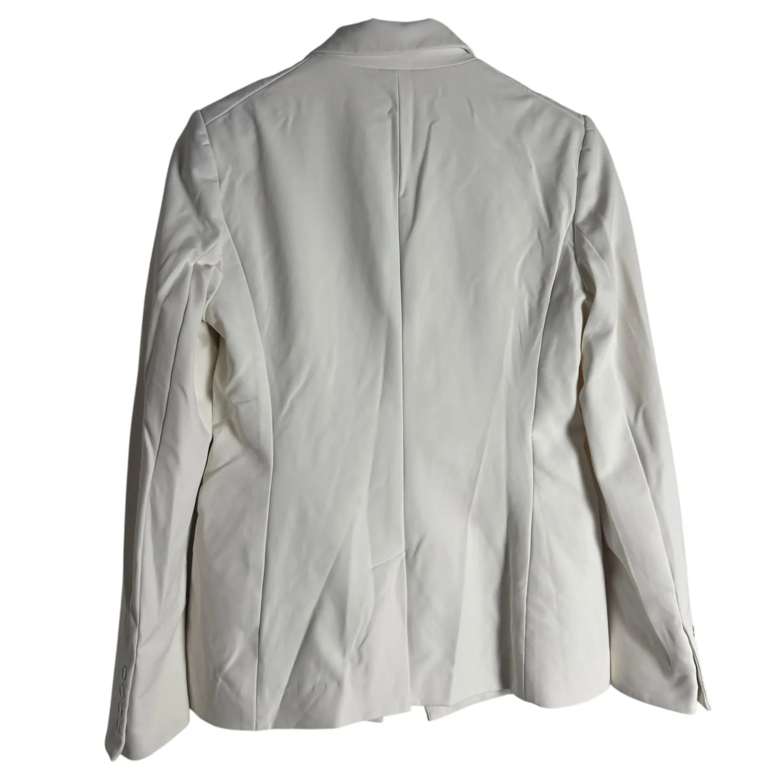 Veronica Beard White Scuba Zip Pocket Dickey Office Travel Blazer Jacket Size 6 - Image 12