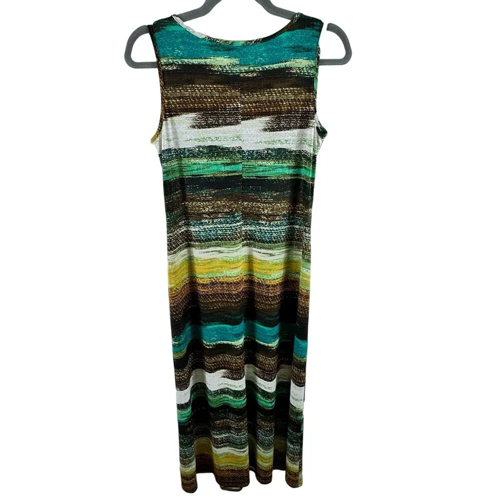 Christopher & Banks NWT Sleeveless Scoop Neck Shimmery Stretchy Maxi Dress Sz S - Image 2