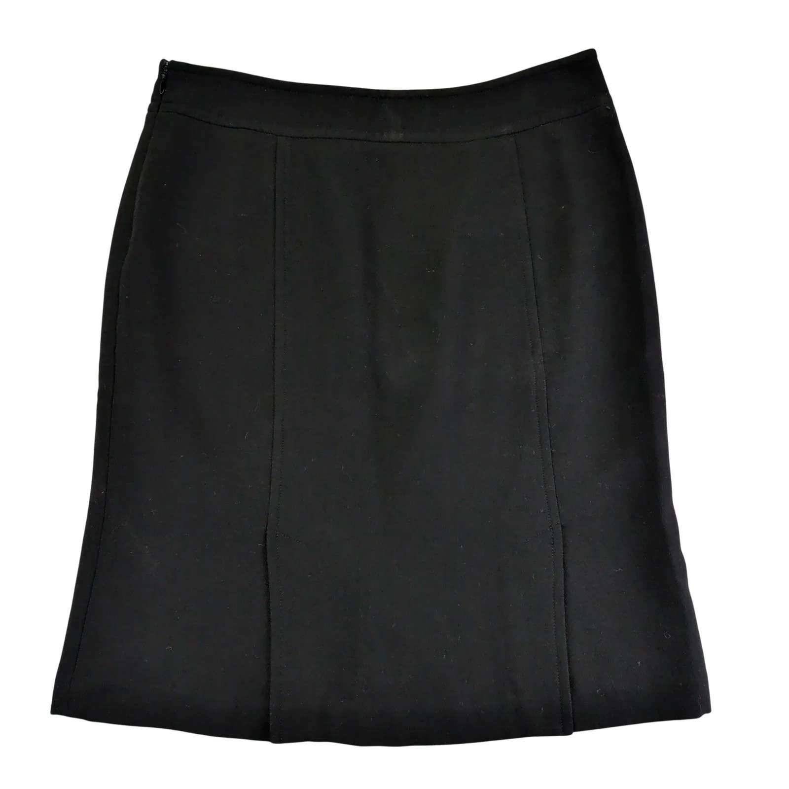 Talbots Tweed Twill Black Wool Blend Knee Length Skirt Size 10P Petite - Image 2