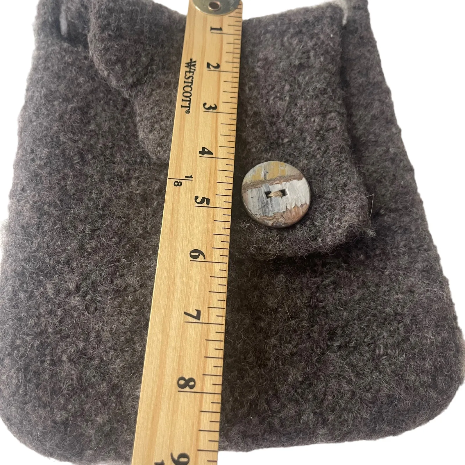 Grey‎ Wool Hippie Boho Outdoor Side Shoulder Purse Bag Gray - Image 7
