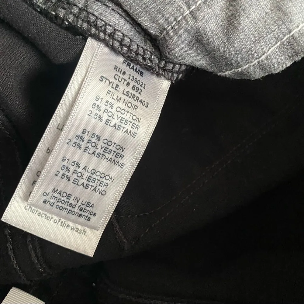 Frame Le Skinny De Jeanne Raw Stagger Jeans  SZ 24 - Image 9