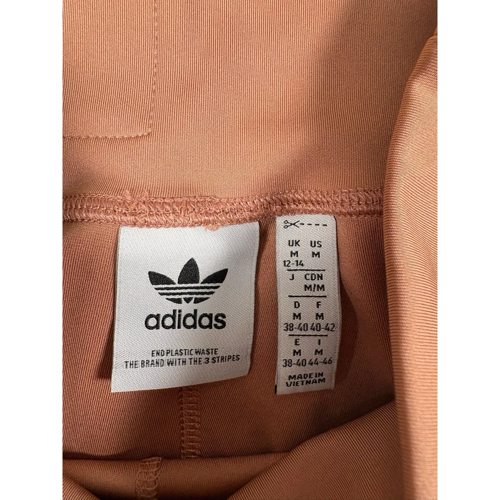 adidas womens biker shorts medium side stripe  9in - Image 2