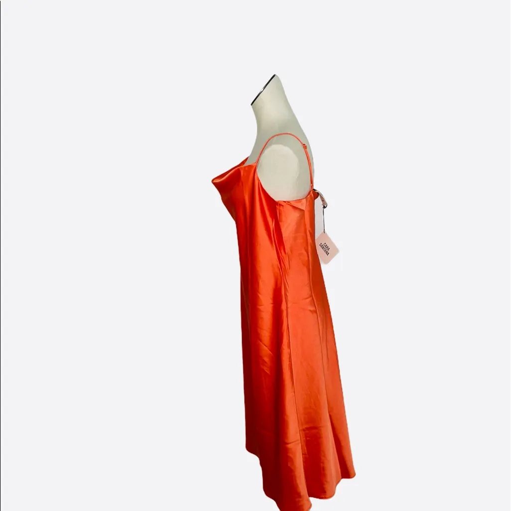 NWT Cara Santana CAN YOU LIGHTEN UP Orange Satin Dress Size XXL - Image 7