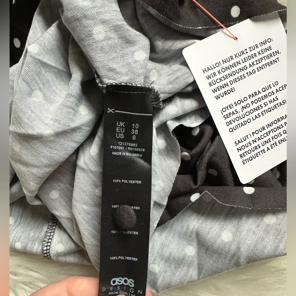 ASOS pleated polka dot mini dress - Image 8