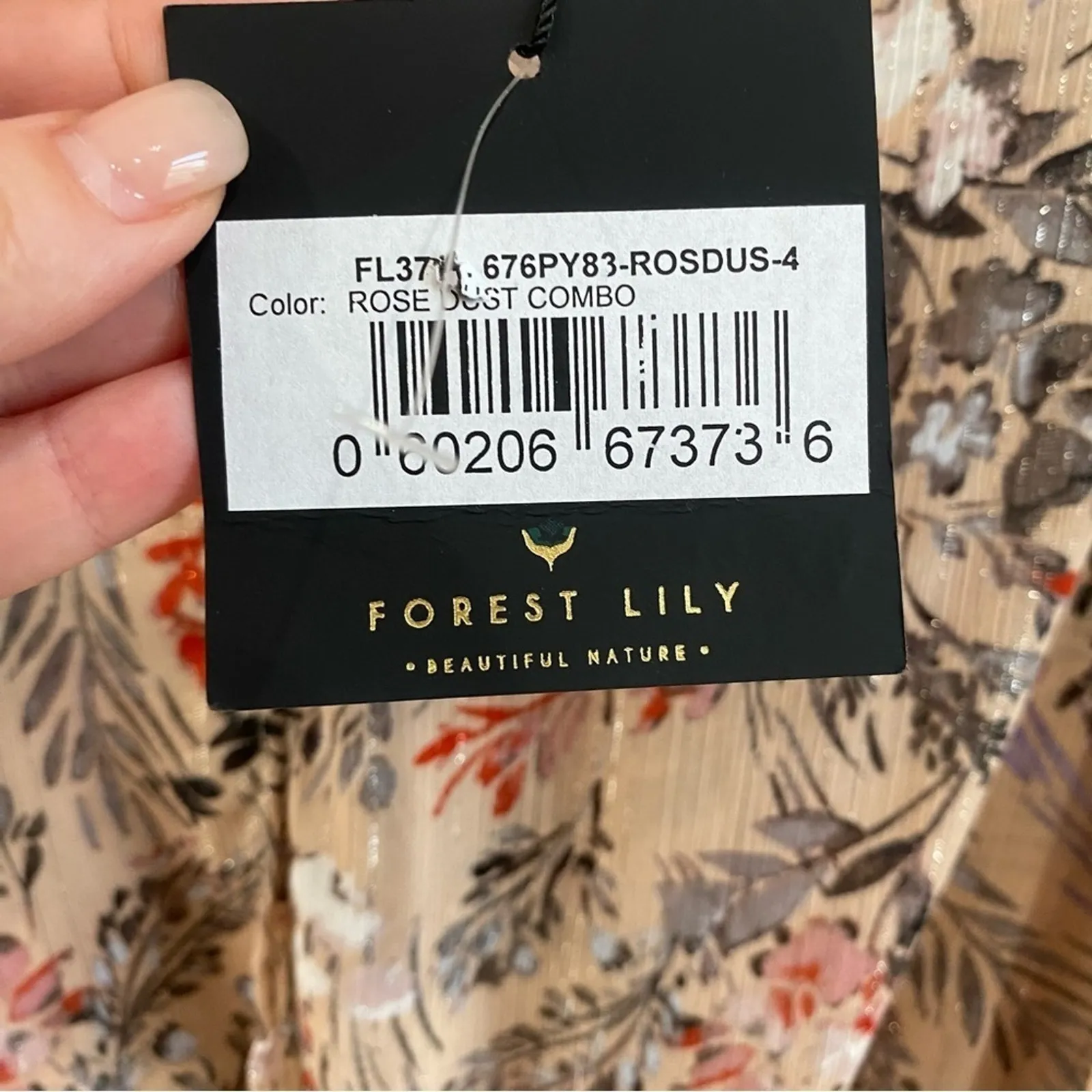 Forest Lily Knot Waist High Low Hem Dress Size 4 Floral Ruffle Summer Wedding Pink - Image 13