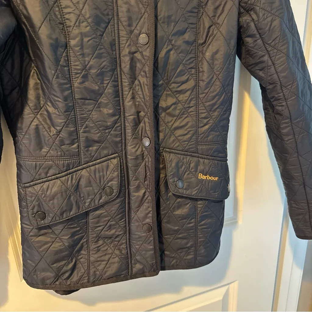 Barbour Black Cavalry Polarquilt Utility Jacket | Size 4 - Image 6