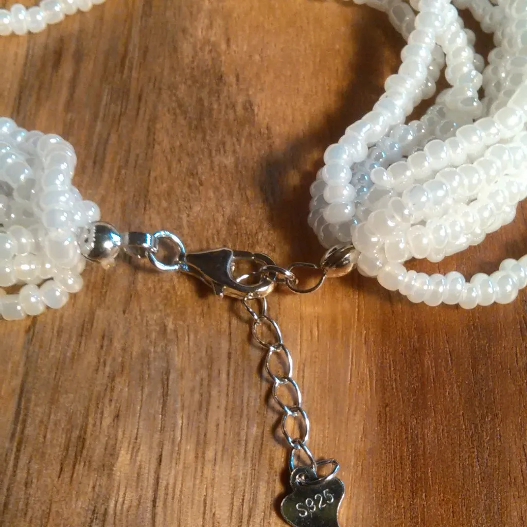 White Glass Seed Bead Multi - Image 5