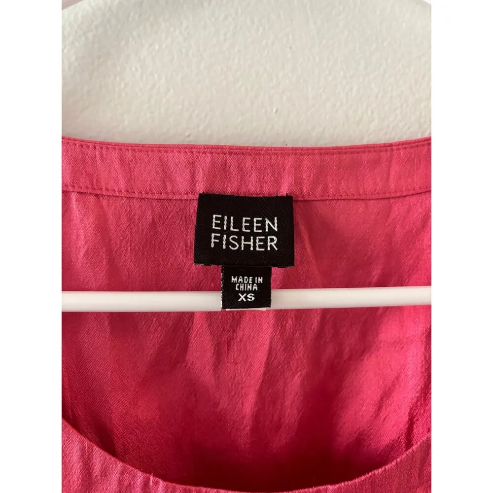 Eileen Fisher Womens Silk Tank Top Size XS Pink S Minimalist Ethical Sustainable - Image 4