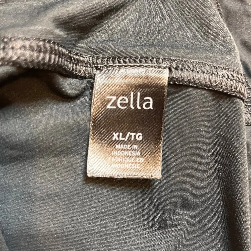 Zella Womens Black 1/4 Zip Mock Pullover Performance Top XL Athleisure Base Run - Image 7