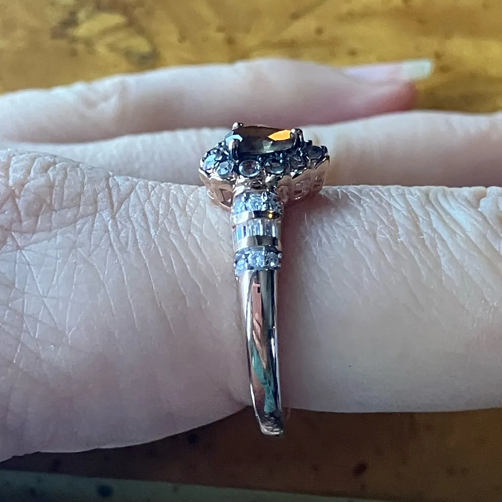 Color Changing Garnet Moissanite Sterling Silver Ring Size 10 Pink - Image 4