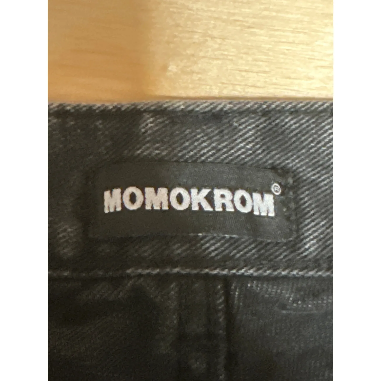 Momokrom women's Black Washed High Waisted Wide Leg Baggy Denim Jeans Size 6 - Image 4