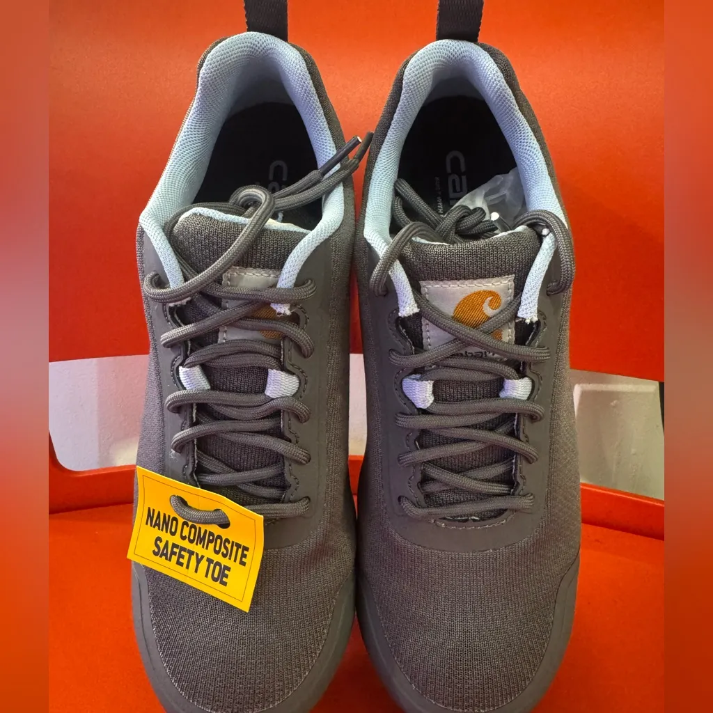 Carhartt Gray and Blue Sneakers with Lace-Up Design - Image 5