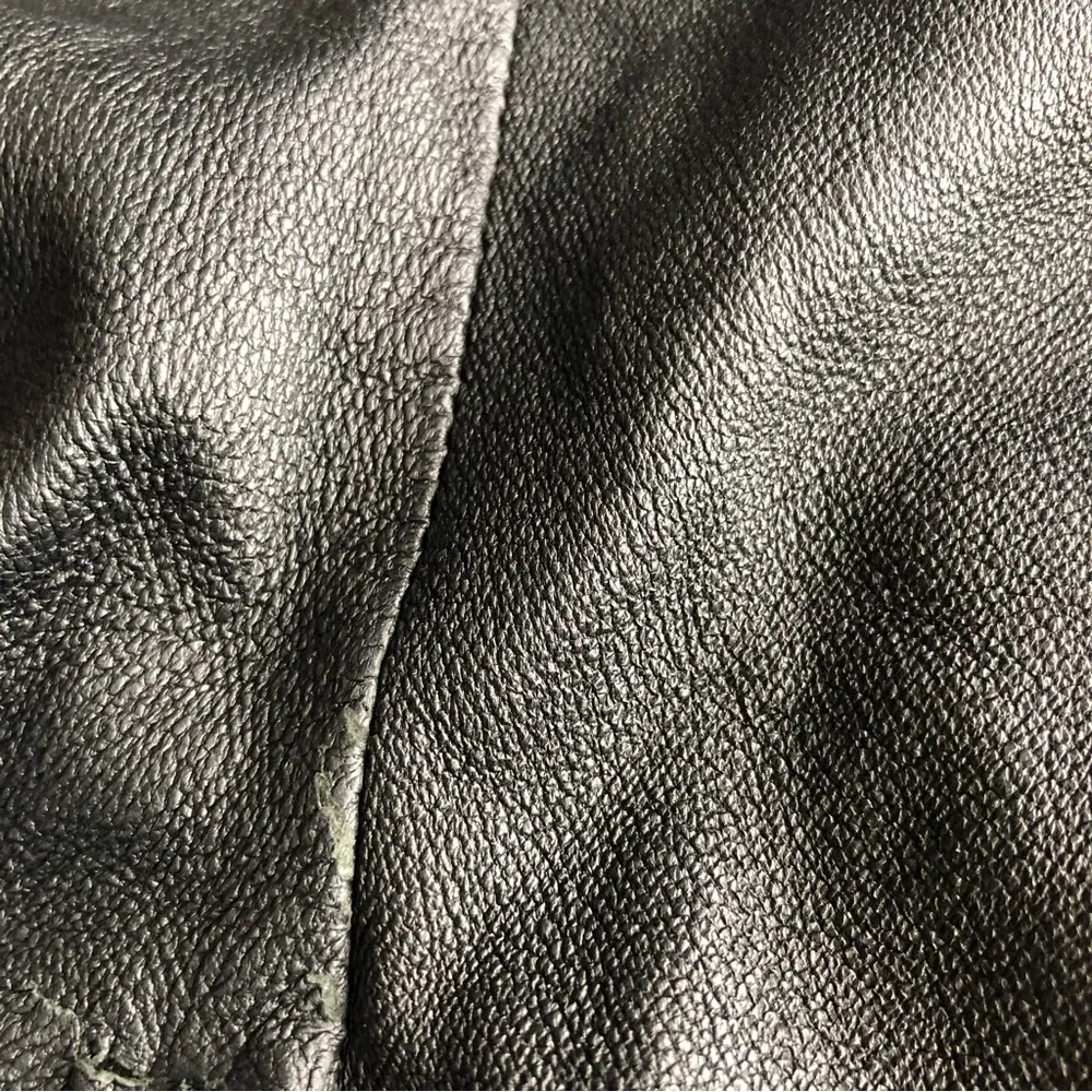 Milly NY Genuine Black Stretch Leather Pants 8 zippers at hem moto style - Image 15