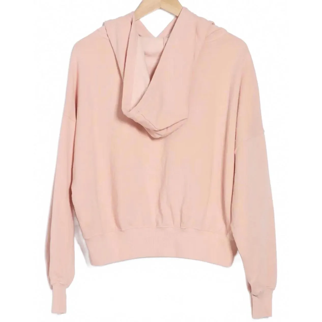 Billabong All Time Fleece Pullover Sweatshirt Graphic Hoodie Dusty Peach Pink M - Image 3