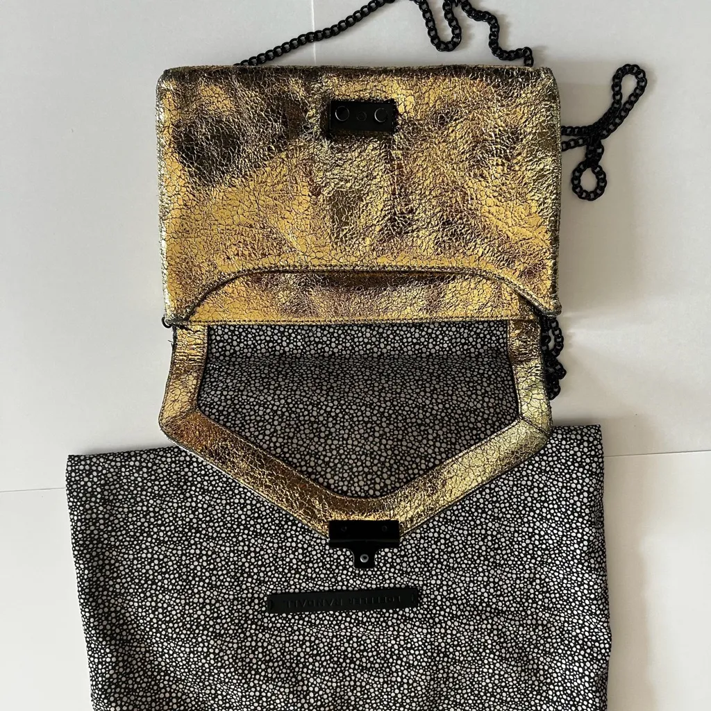 Loeffler Randall gold crossbody evening bag - Image 6