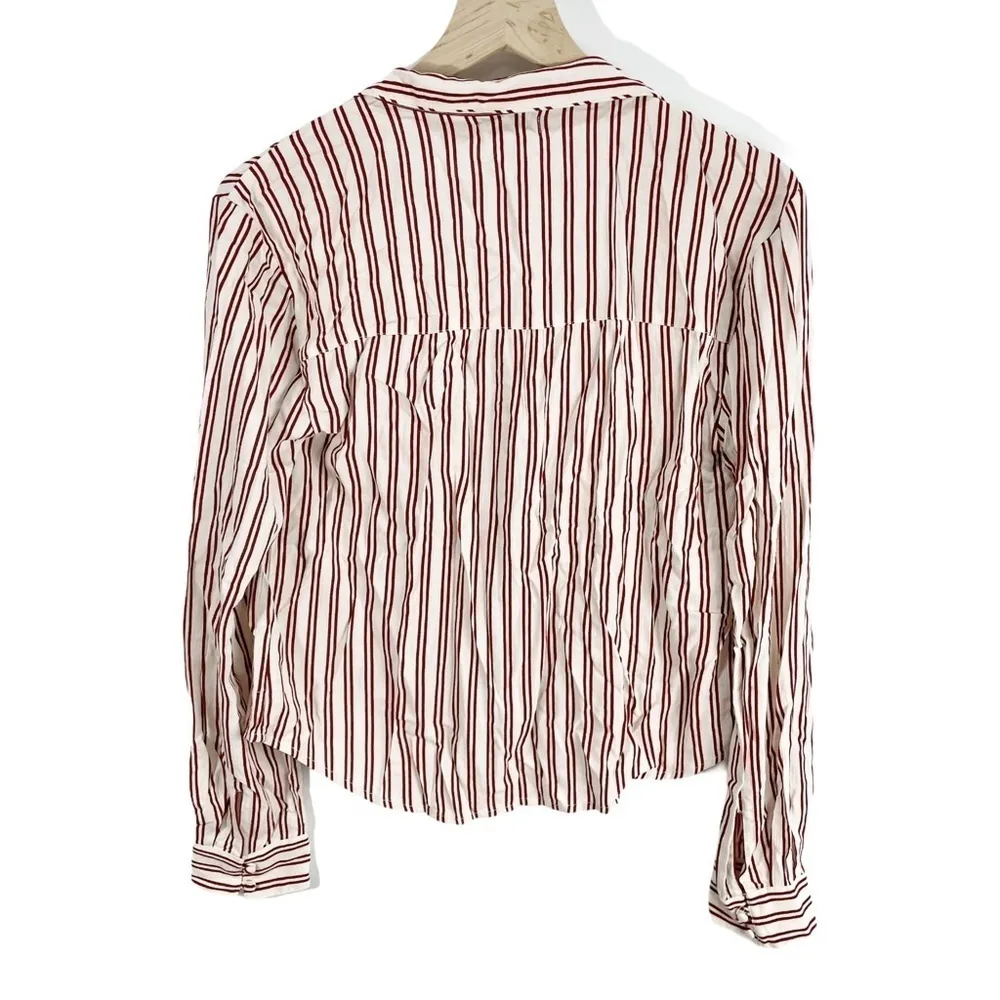 Amuse Society  Sofia Red striped woven shirt - Image 7