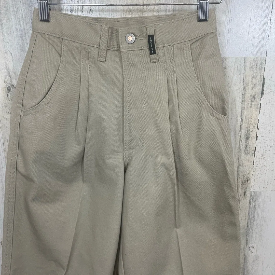 Rockies Vintage High Rise Khaki‎ Wrinkle Resistant Pants size 1/2 Extra Long NWT Tan - Image 3