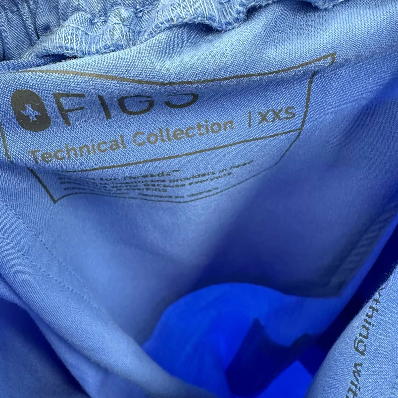 Figs‎ size XXS technical collection blue scrub pants style TW2000R tie waist - Image 10