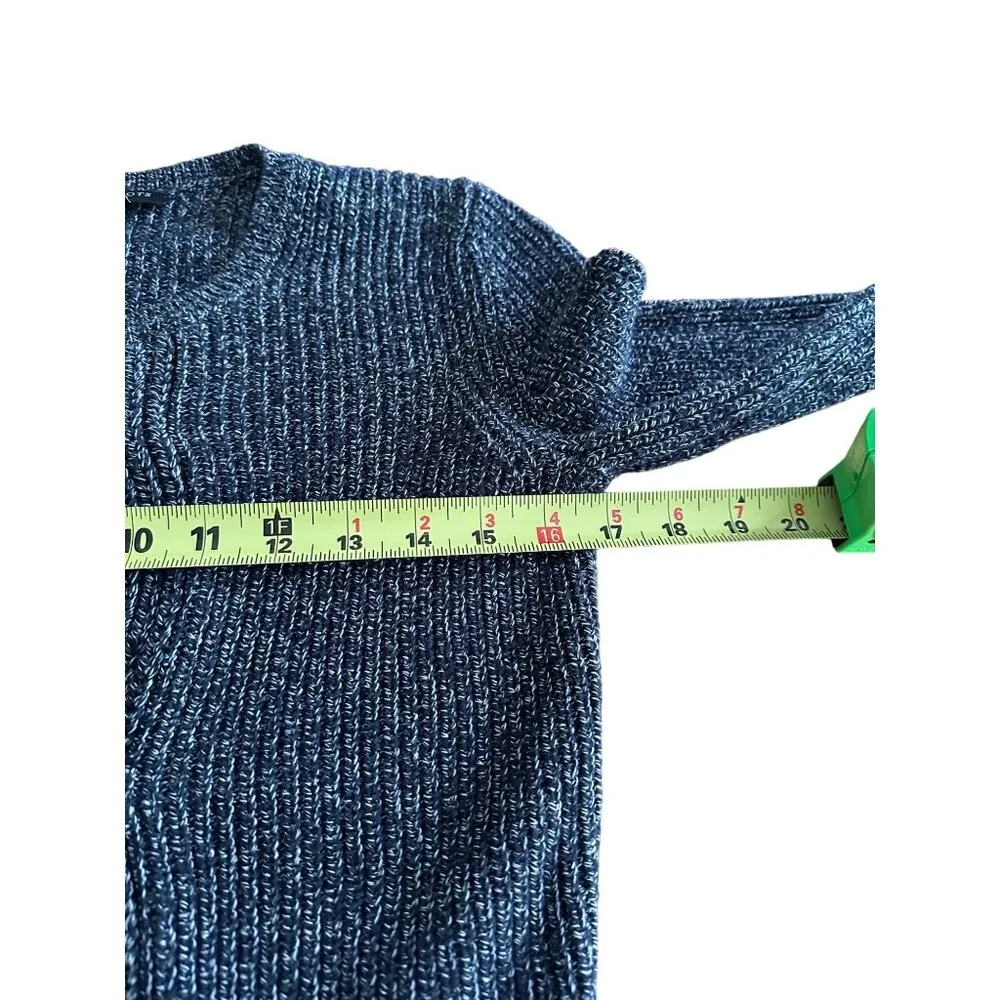 Talbots Petite Cable Twist Knit Sweater Long Sleeve Ribbed Gray Size P - Image 8