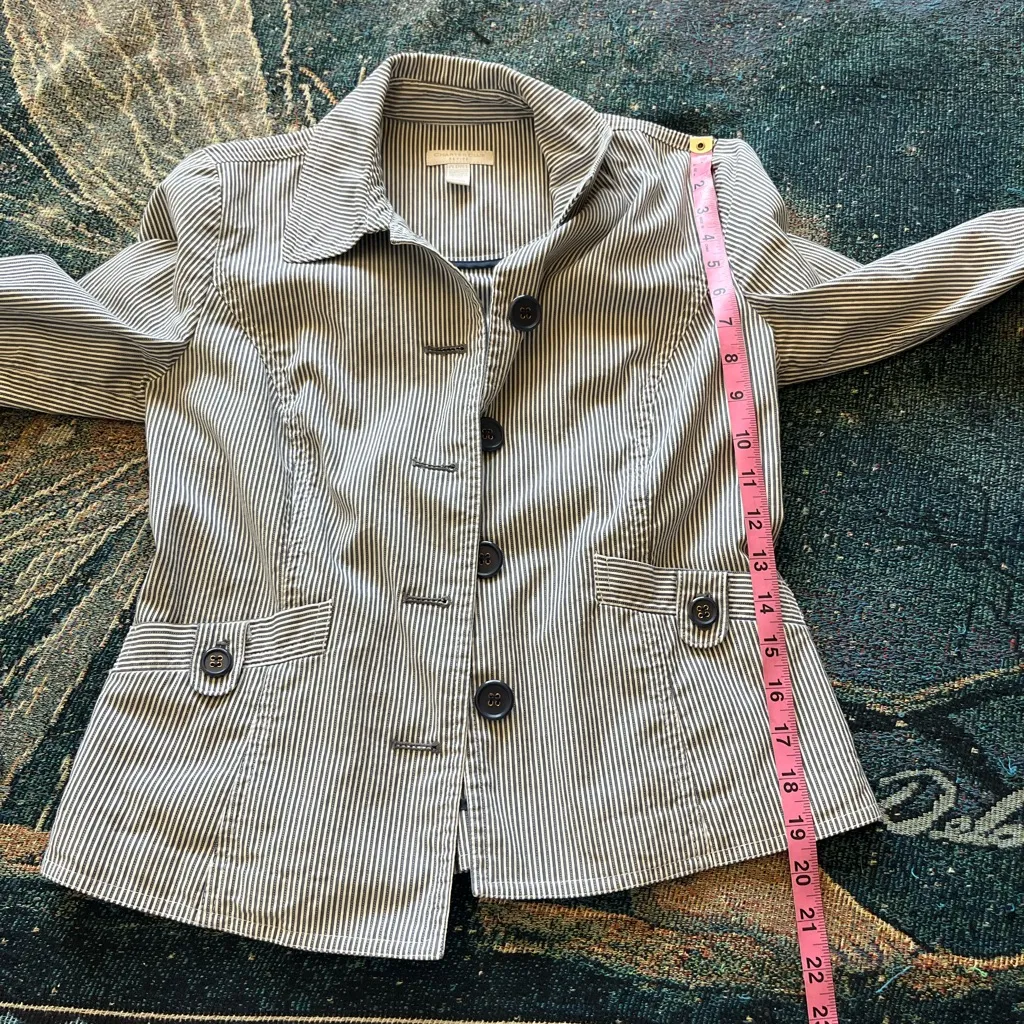 Vintage Charter Club Petite Striped Button Down Shirt LongSleeve Cinched XS Y2K - Image 12