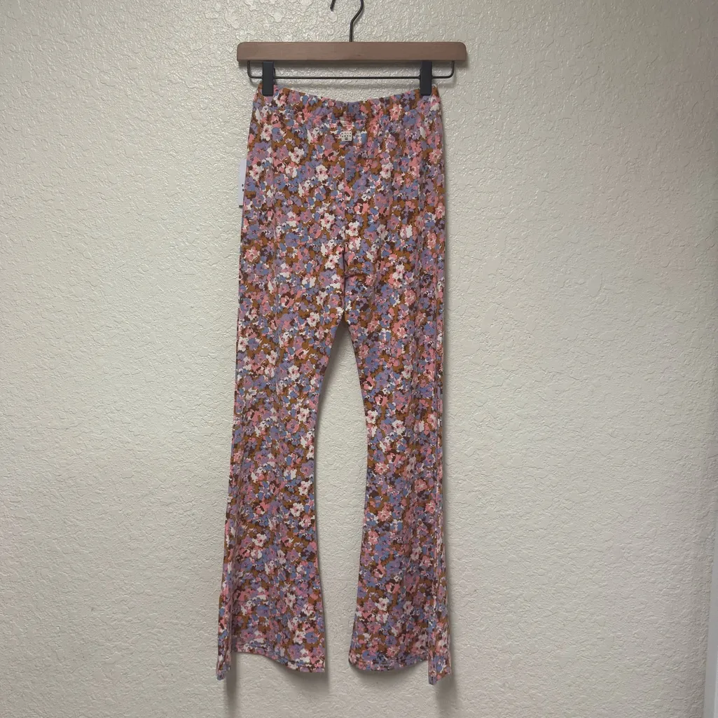 NWT BILLABONG Floral Hang Loose Pant - Pink, Brown, White Size XS - Image 4