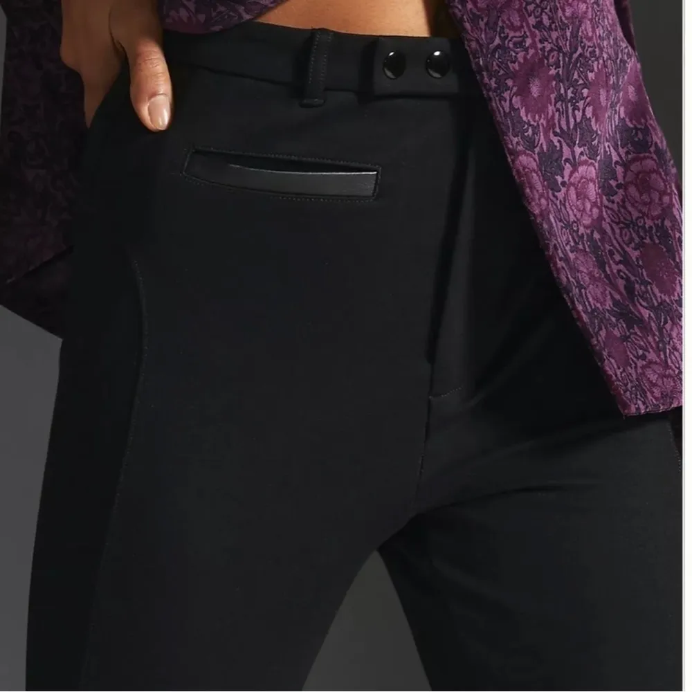 Maeve by Anthropologie Stirrup Black High Rise Riding Leggings Size 8 - Image 3