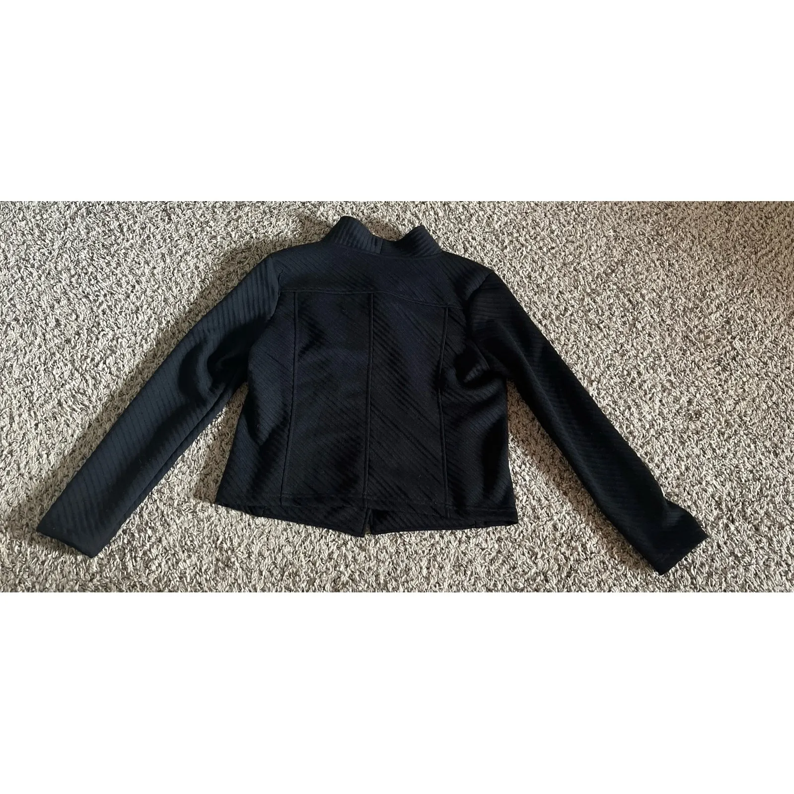 Onward Casual Women's Moto Texture Black‎ Jacket Size Medium - Image 7