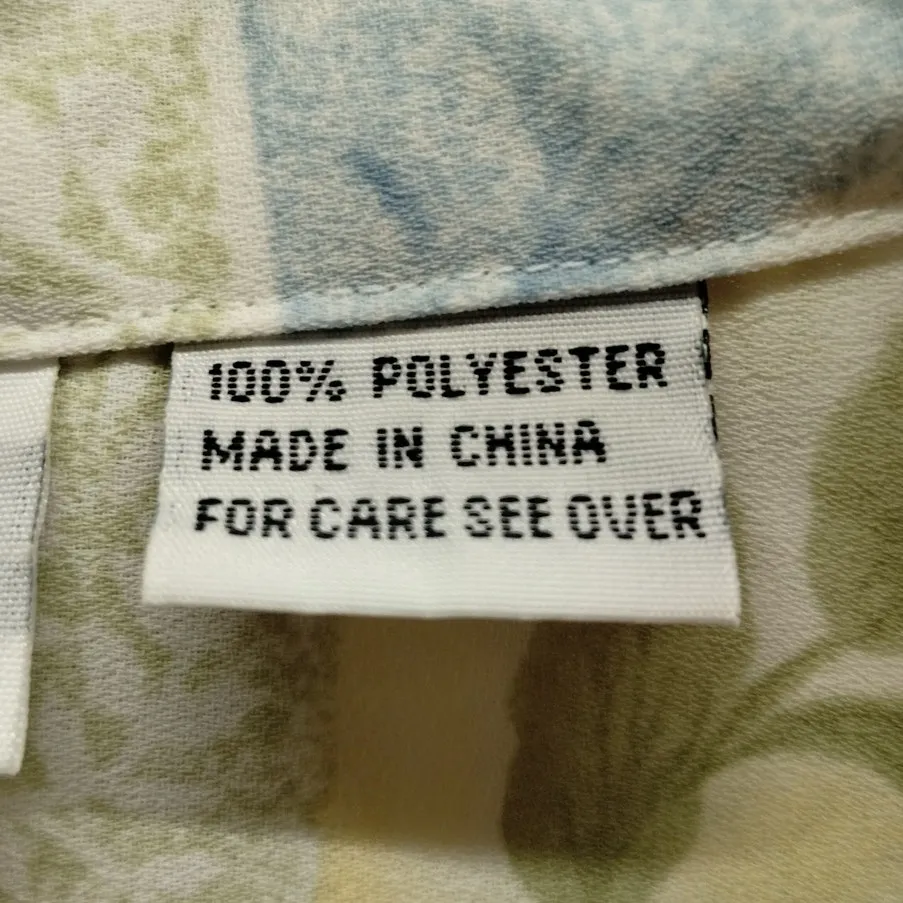 VTG Alfred Dunner Women's Size 18 Pastel Pink Floral Yellow Blue Button Up Shirt - Image 6