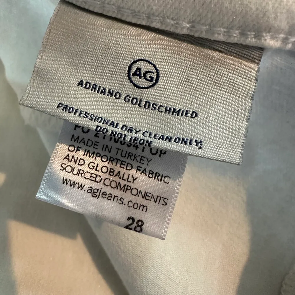 NWT AG Luminous Grey Faint Sparkle Skinny Fit High Waist Ankle Jeans Size 28 - Image 9