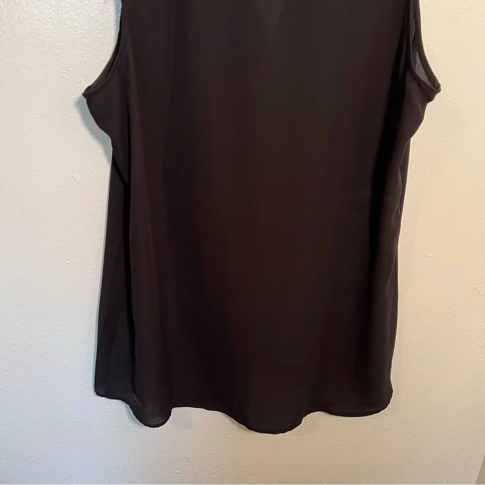 Jones & Co Jones New York Sleeveless Crepe Blouse Black L - Image 11