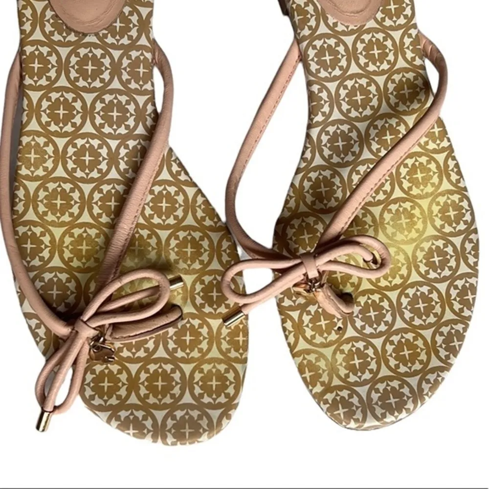 Kate Spade Sandal Mystic Bow Blush Pink Gold Accent Flip Flop - Image 5