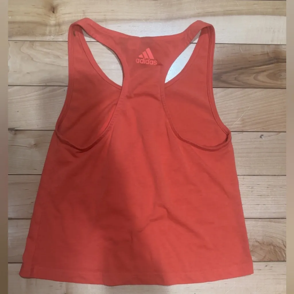 CORAL CROPPED ADIDAS TANK TOP - Image 5