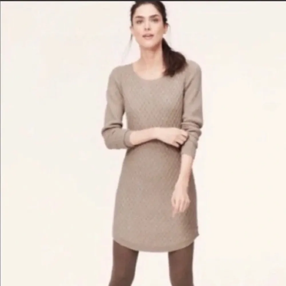 Tan Loft Knit Sweater Dress - Image 2