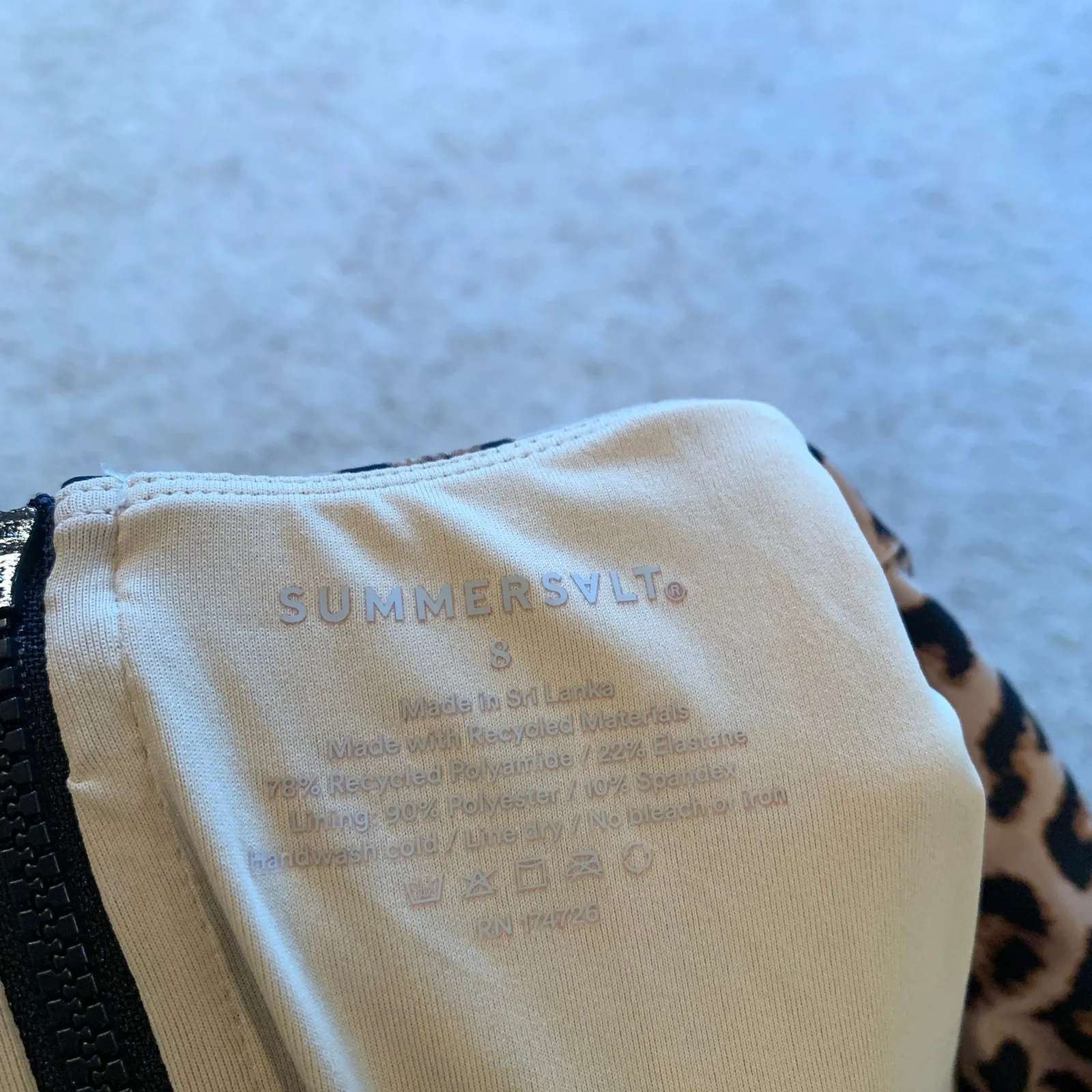 Summersalt The Surf High Neck Leopard Animal Print One Piece Swimsuit Size 8 - Image 8